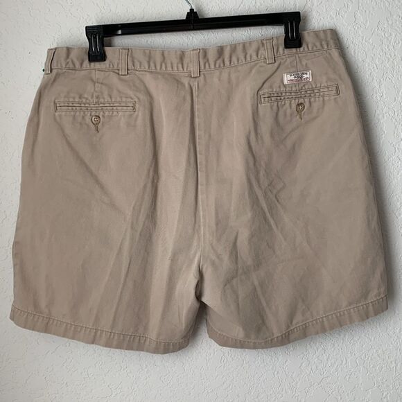Polo by Ralph Lauren Chino Cotton Tan Flat Front Andrew Shorts Pockets Size 42 - Picture 3 of 11